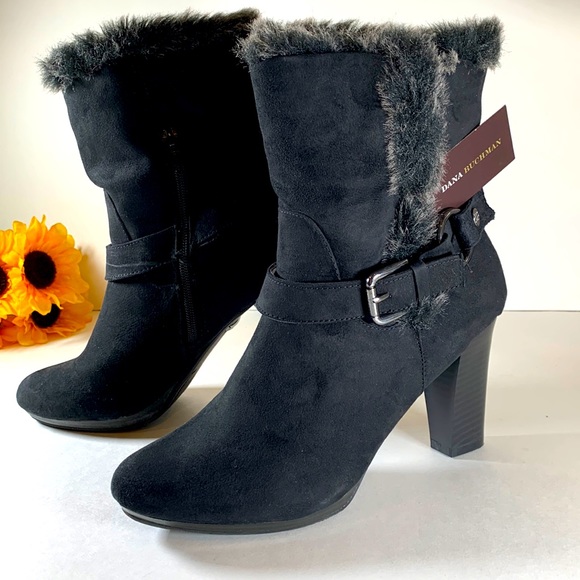 Dana Buchanan Connie Faux Fur Trim Ankle Boots - Picture 4 of 16